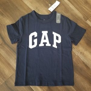 Boy's Gap Logo T-shirt Short Sleeve Blue 3t